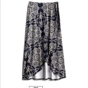 NWT Loveappella Madyson Faux Wrap Knit MIDI Skirt